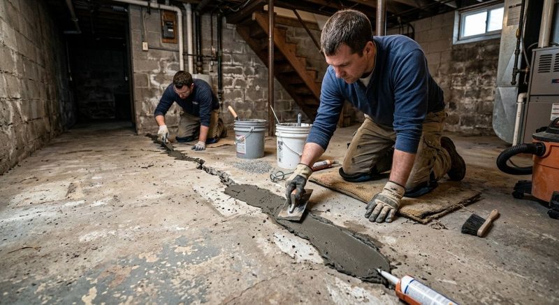 Cracked Basement Floor Repair in Boulder County, CO