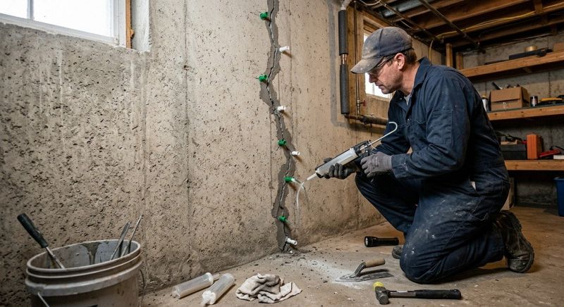 Foundation Crack Repair in Berthoud, CO